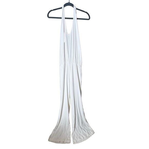 Alexis Halter Wide Leg Jumpsuit in White Minimalist Flowy M - Picture 1 of 11